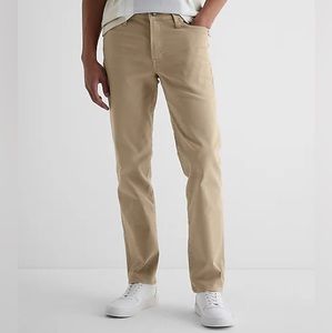 Express Slim Straight Khaki Hyper Stretch Jeans | Size 32x30